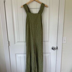 Olive Green floral Jumpsuit